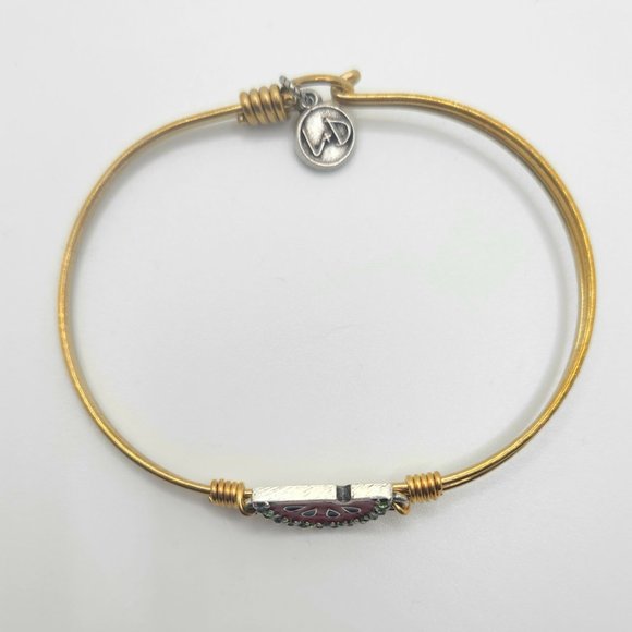 Watermelon Bangle Bracelet Jewelry Retired Design Rare Find Luca & Danni 7.5" - Picture 3 of 3